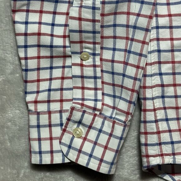 Ralph Lauren Colored Pony White Red Blue Plaid Button Down Shirt Classic Size L - Picture 5 of 9